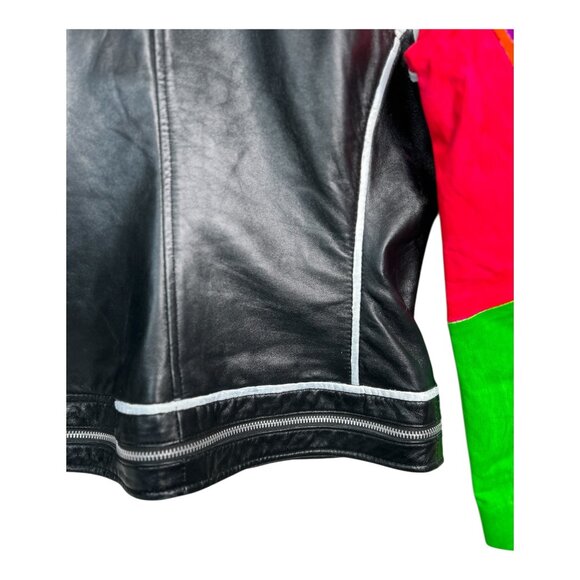 Factory Extreme Leather Studded Black Jacket Women's Size Small - Picture 4 of 12